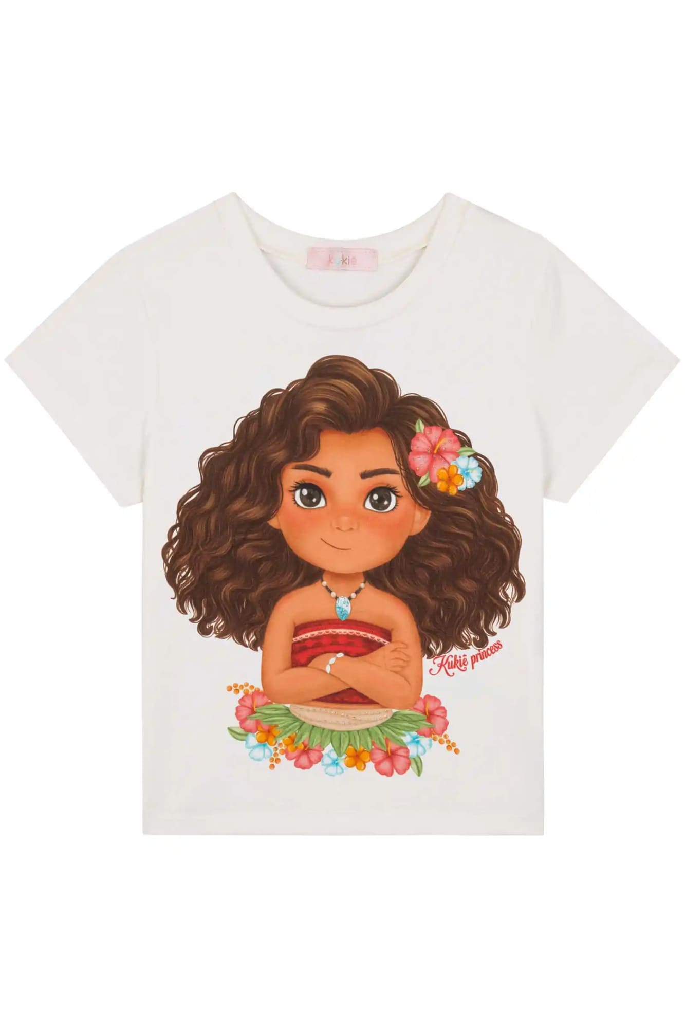 Blusa Infantil Kukiê Verão Branca Princesa Moana