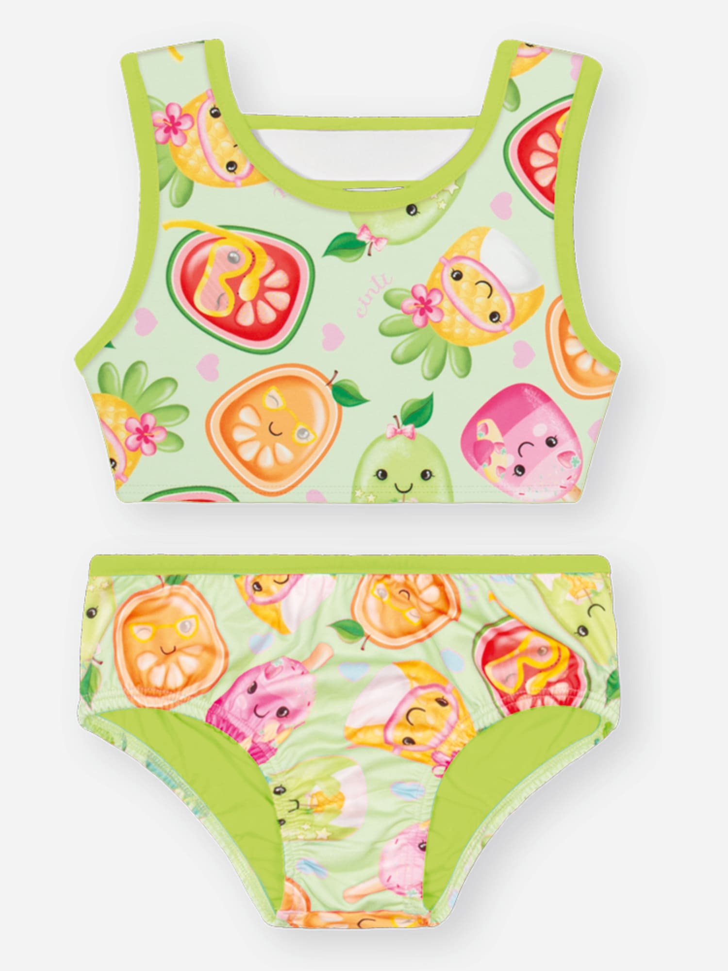 Biquíni Infantil Cinti Verão Verde Frutinhas