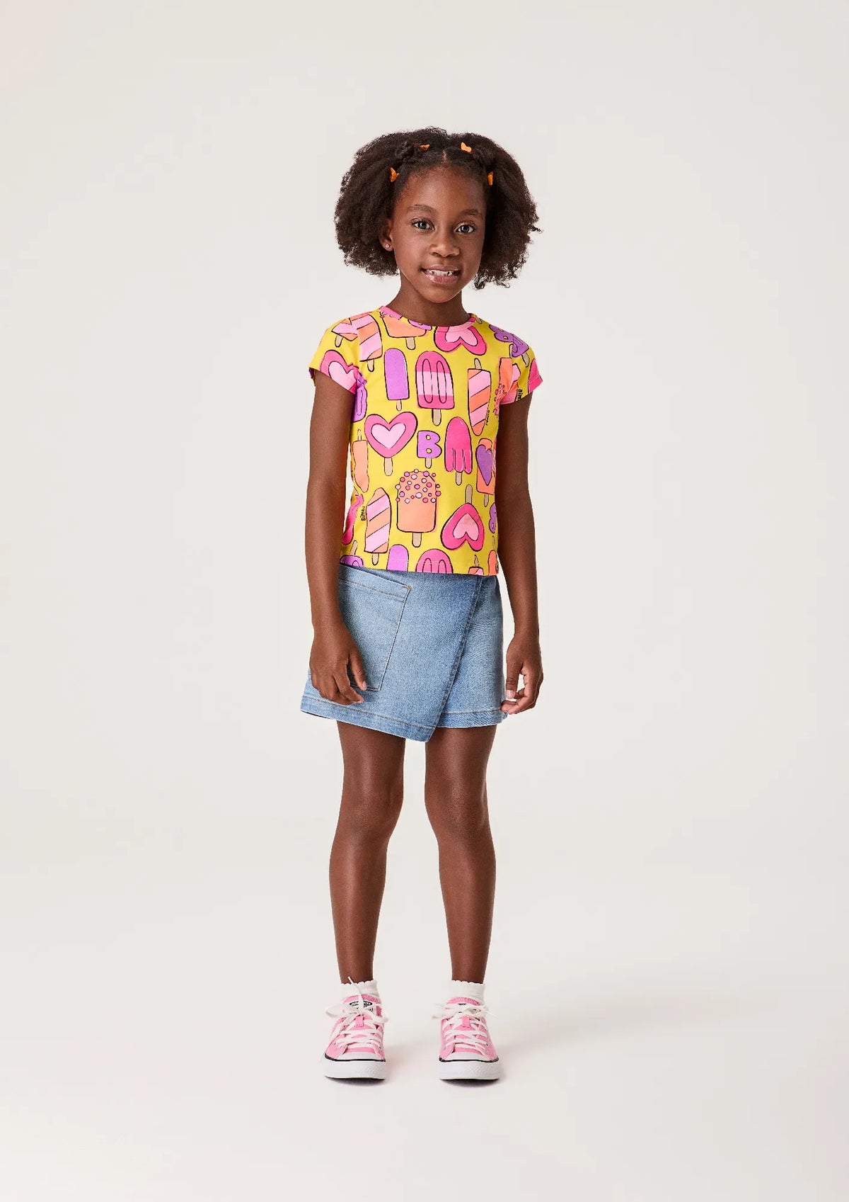 Blusa Infantil Menina Bimbi Amarela Picolé