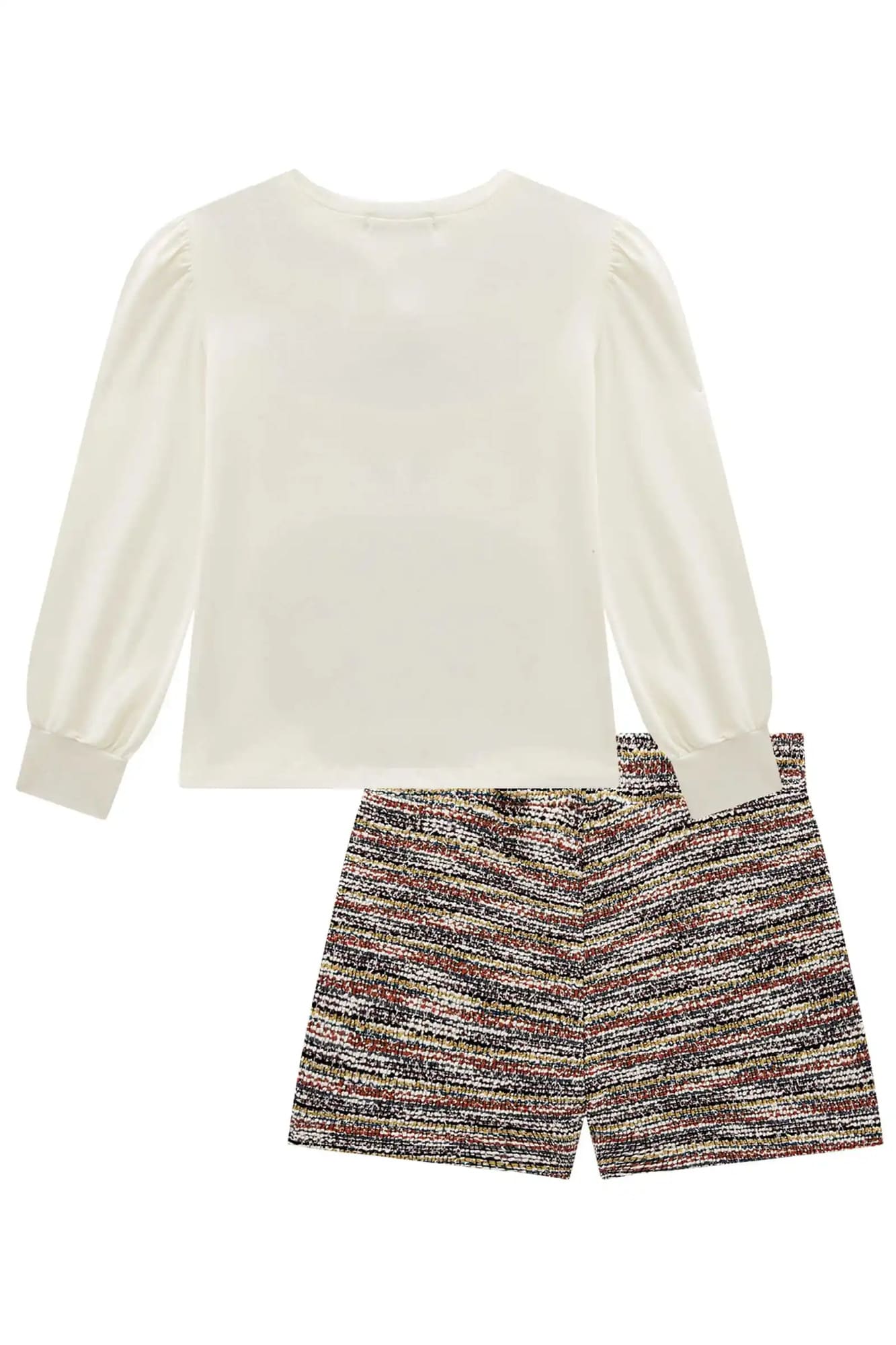 Conjunto Infantil Kukiê Alecrim Inverno com Shorts e Blusa Manga Longa Raposinha