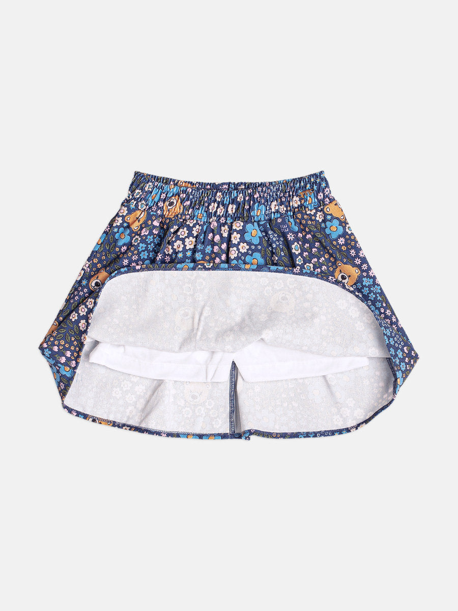 Conjunto Infantil Momi Inverno com Saia Azul e Moletom sem Flanela Best Team