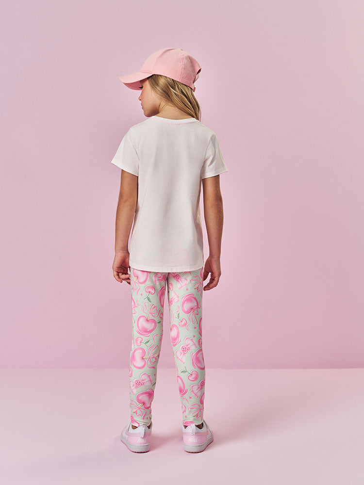 Calça Legging Infantil Cinti Verão Verde Docinhos