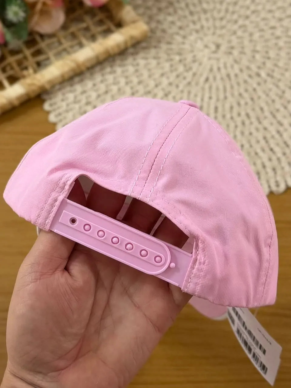 Boné Infantil Kukie Verão Rosa com Glitter