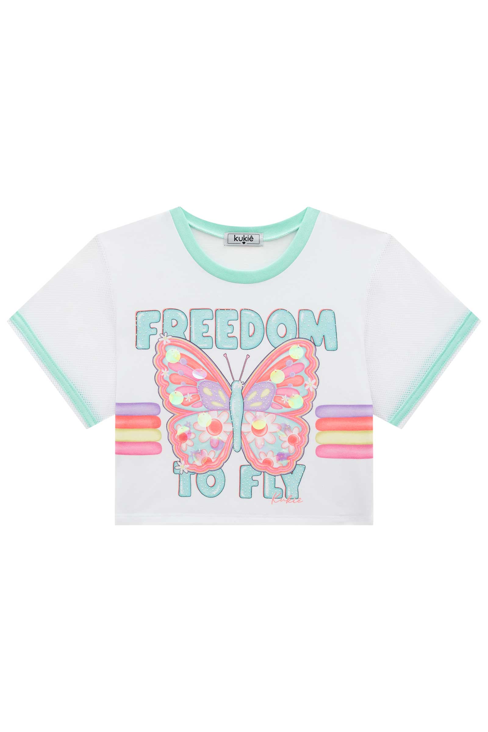 Blusa Infantil Kukie Verão Borboleta
