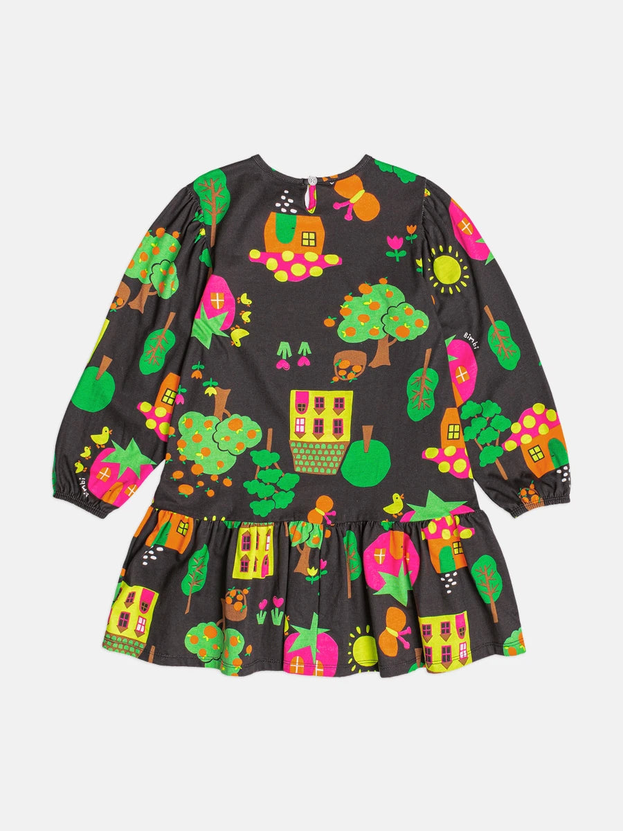 Vestido Infantil Bimbi Inverno Preto Fazendinha