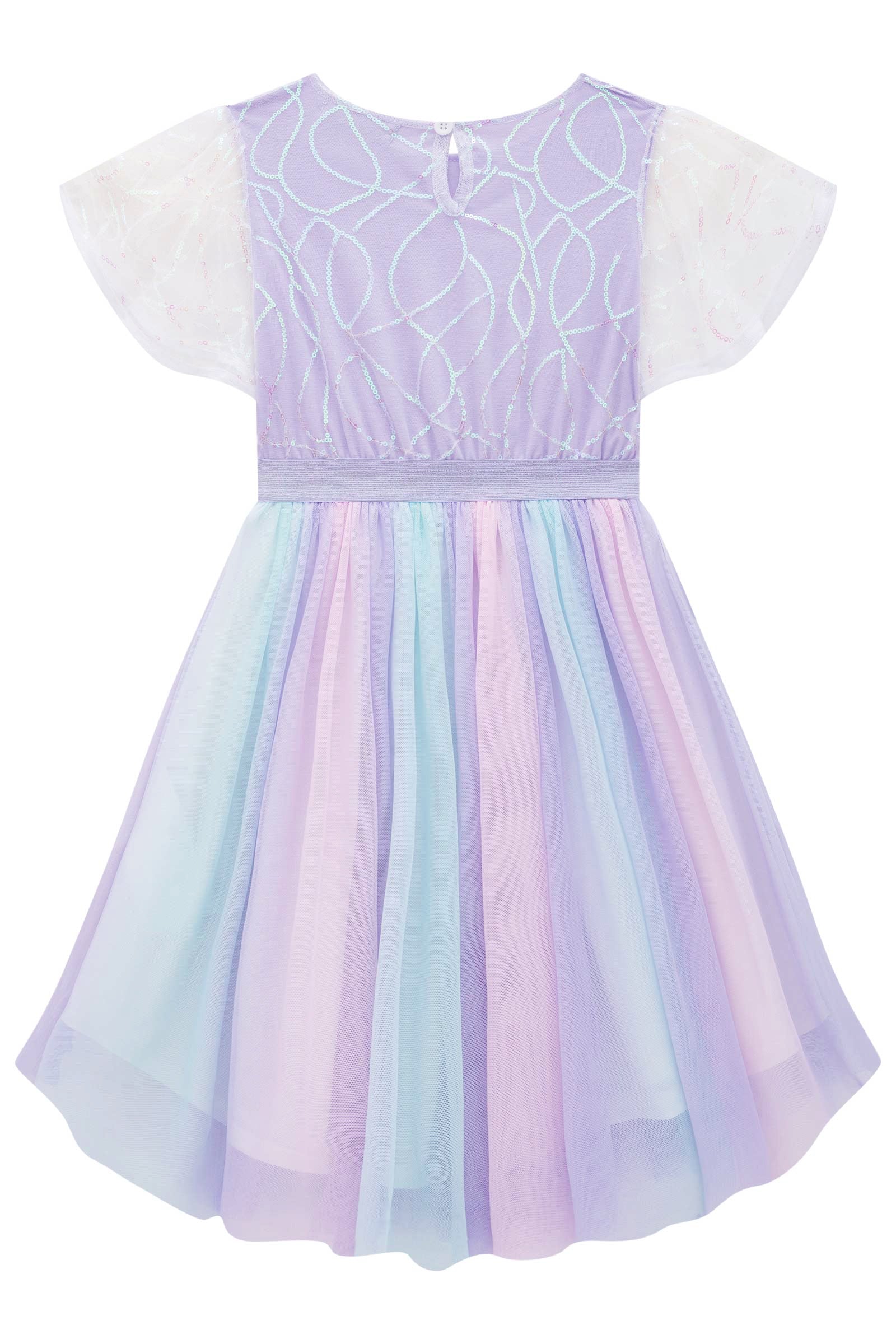 Vestido Infantil Kukie Verão Tule Colors
