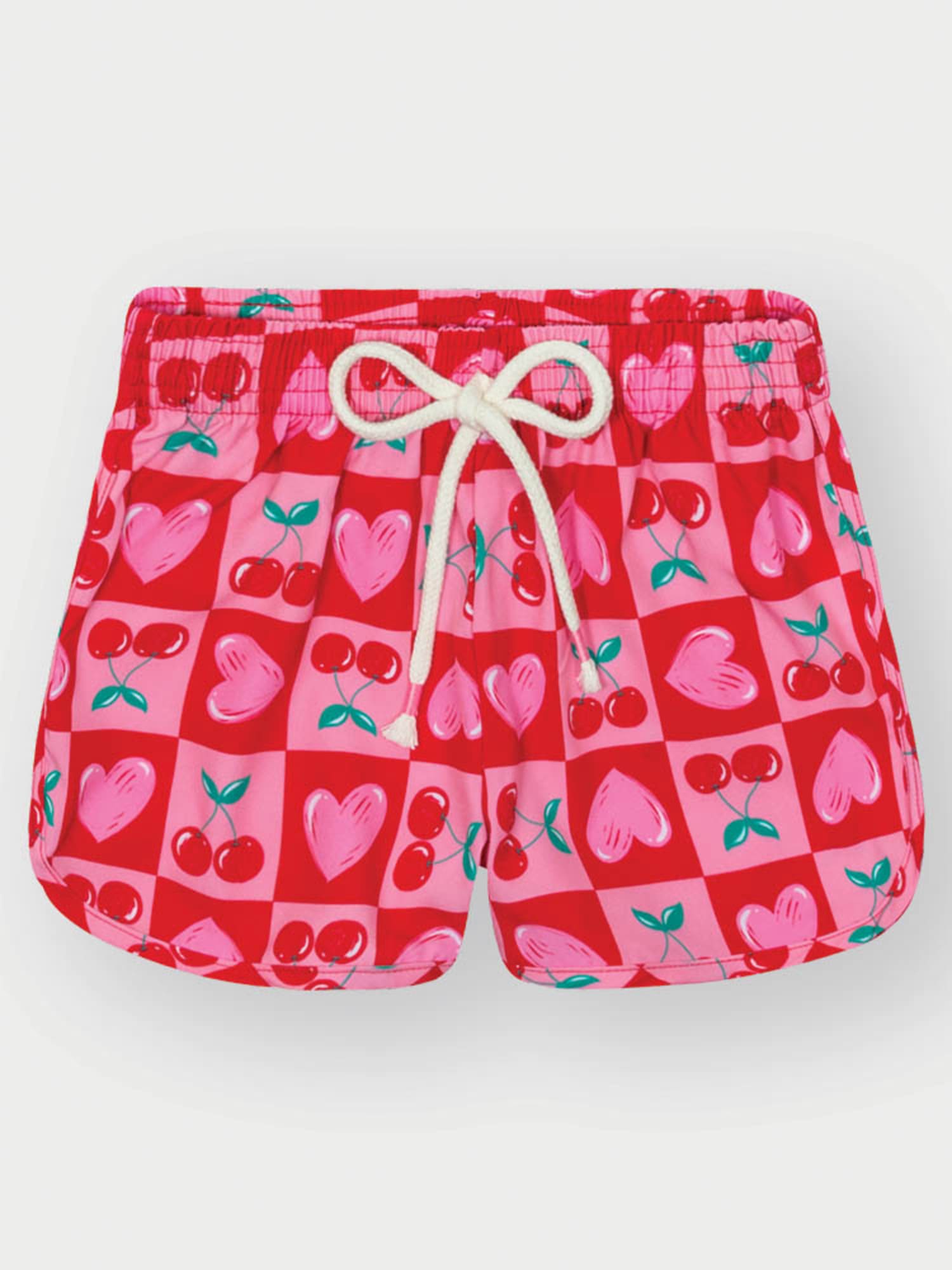 Shorts Infantil Cinti Verão Vermelho Cereja