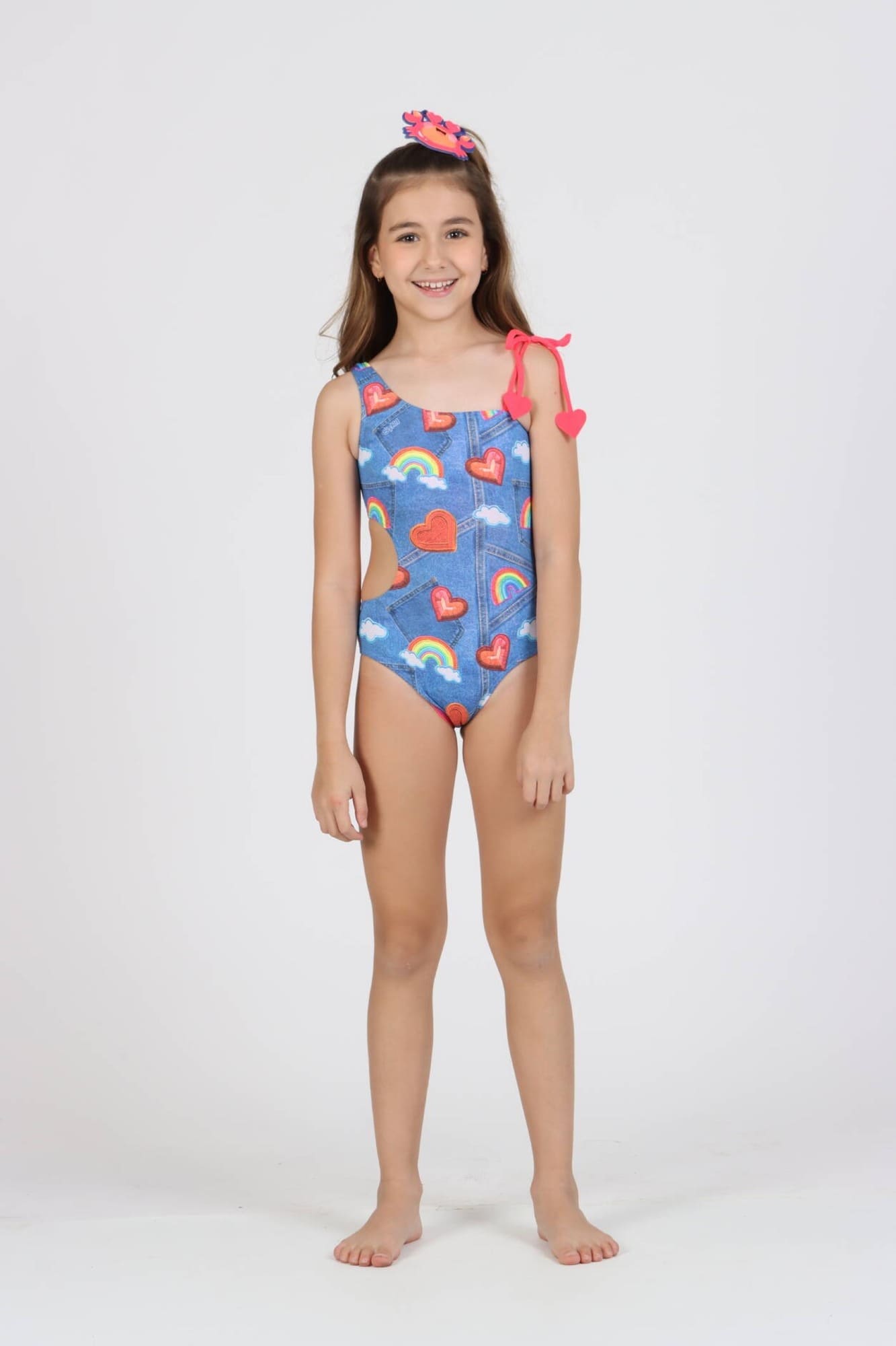 Maiô Infantil Siri Kids Laura Siri Love 40225
