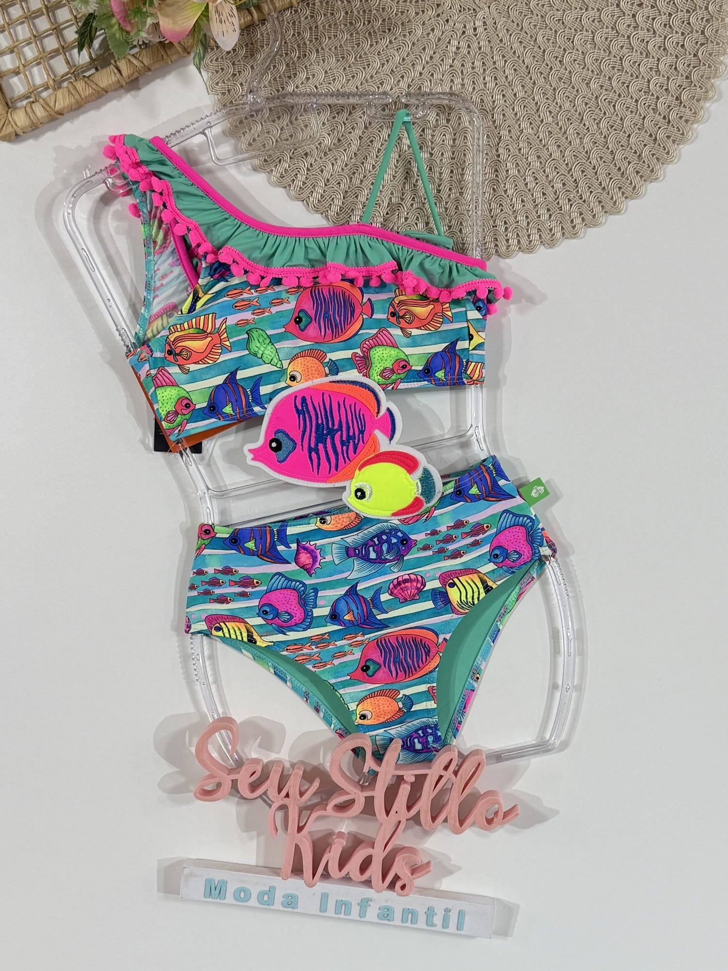Maiô Infantil Siri Kids Nanda Aquarela 40200