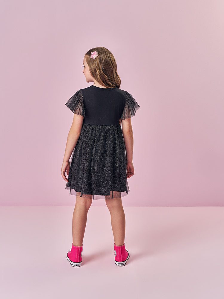 Vestido infantil Cinti Verão Preto Halloween