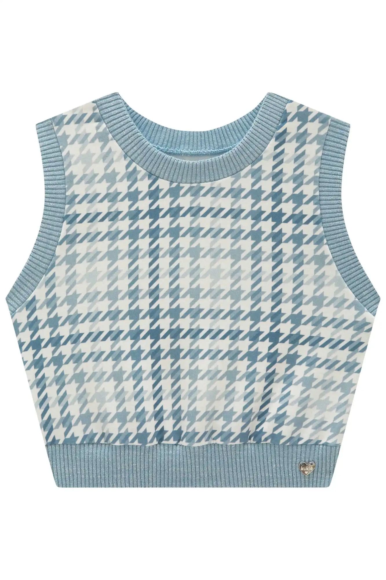 Vestido Infantil Kukiê Inverno  Azul Claro com Colete