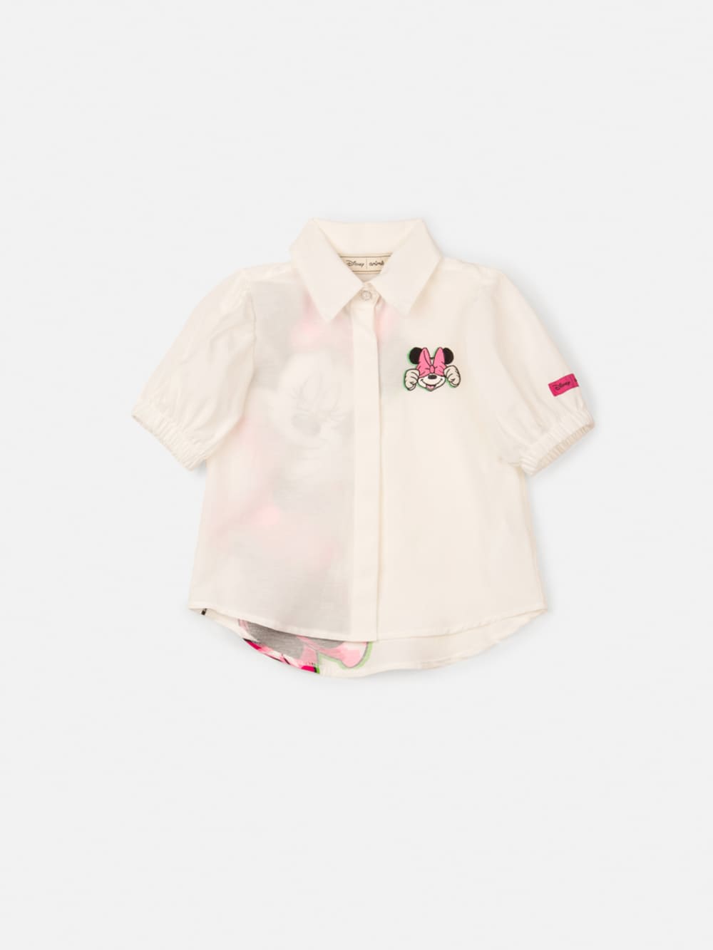 Conjunto Infantil Animê Verão Shorts Jeans e Camisa Minnie Patch Disney