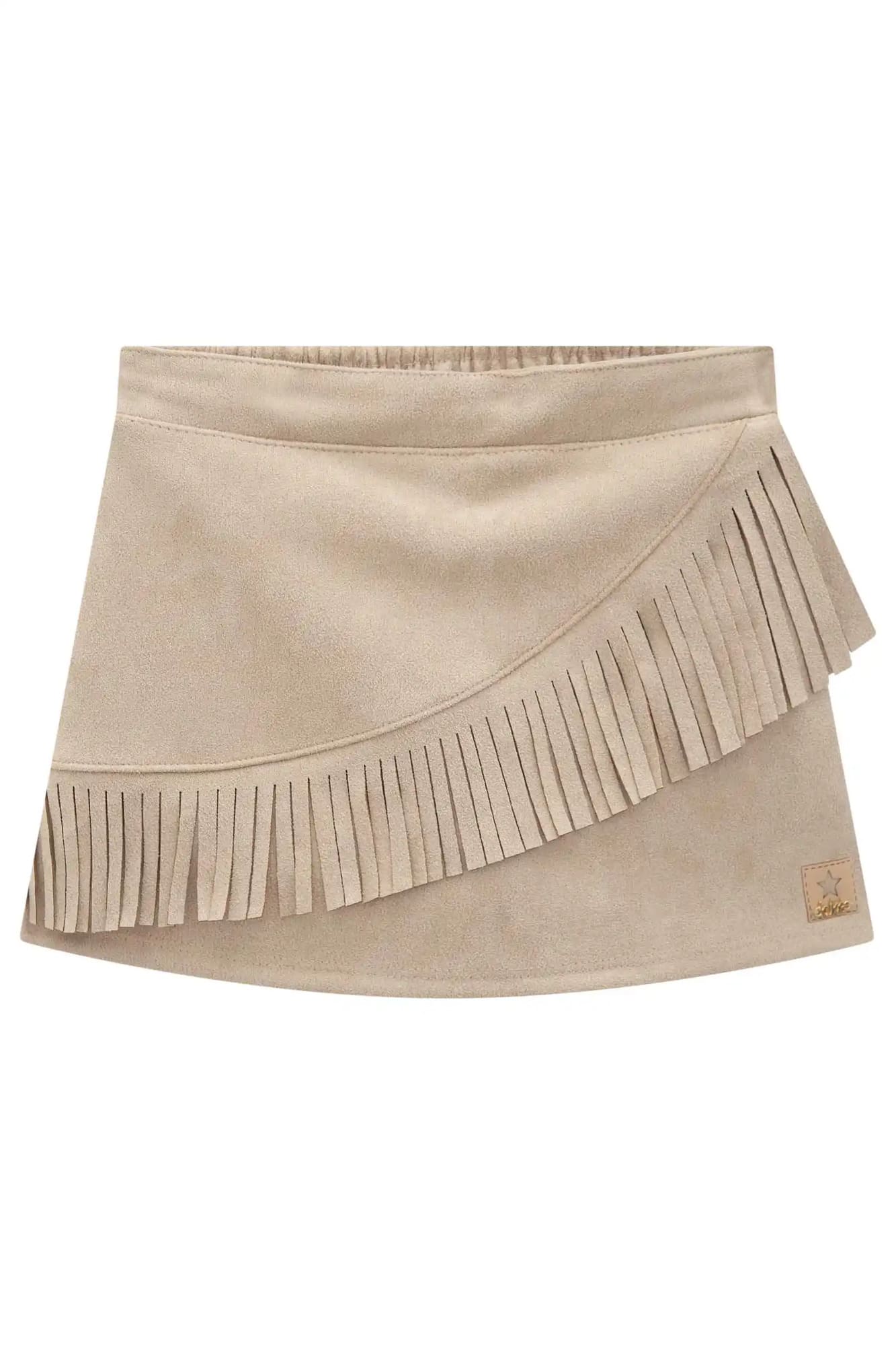 Shorts Saia Infantil Kukiê Marrom Cowboy