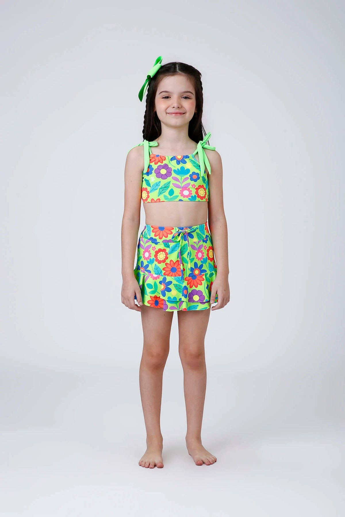 Saia Infantil Siri Kids Verde Julia Jardim 43168