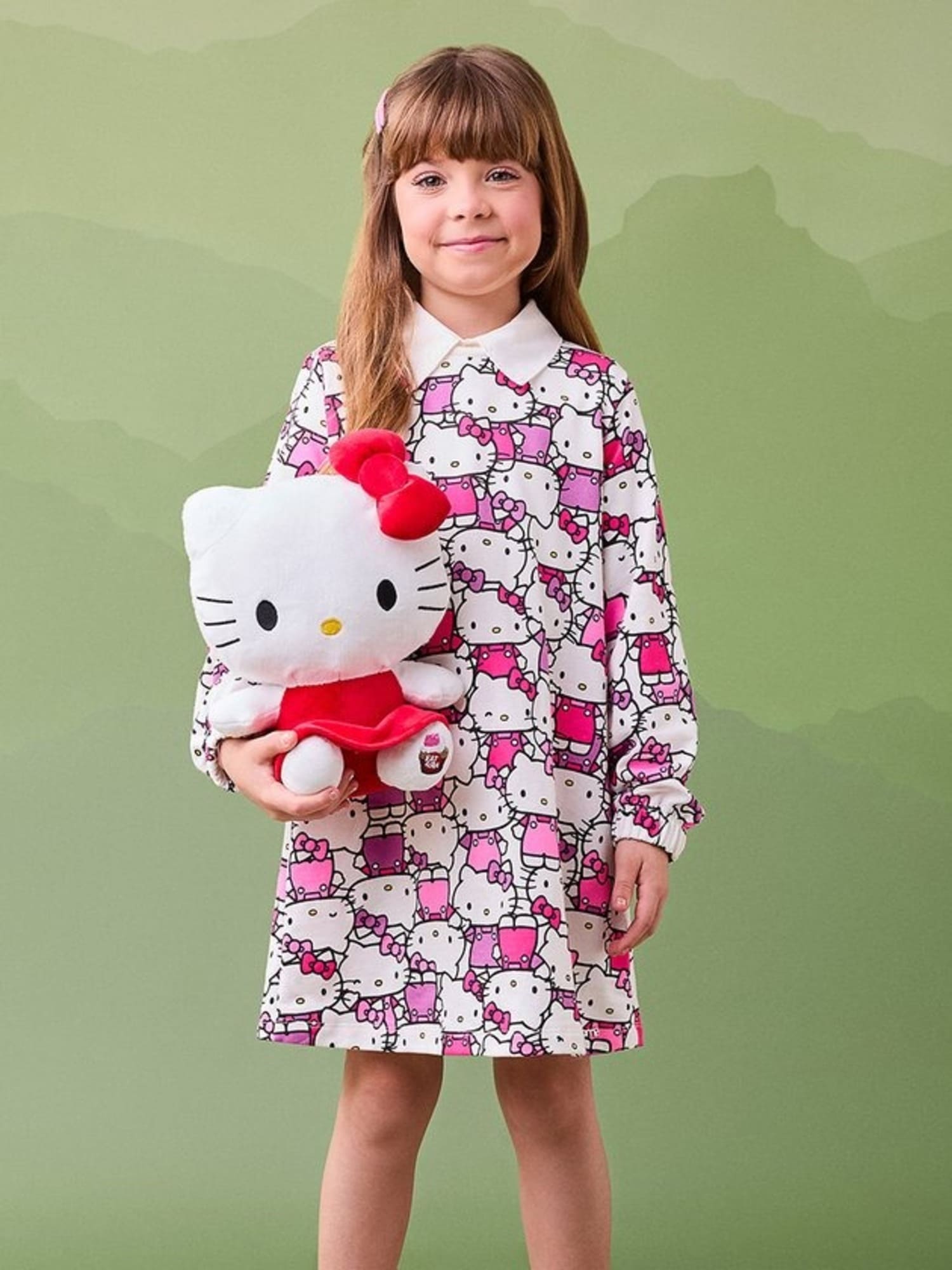 Vestido Infantil Momi Inverno Hello Kitty