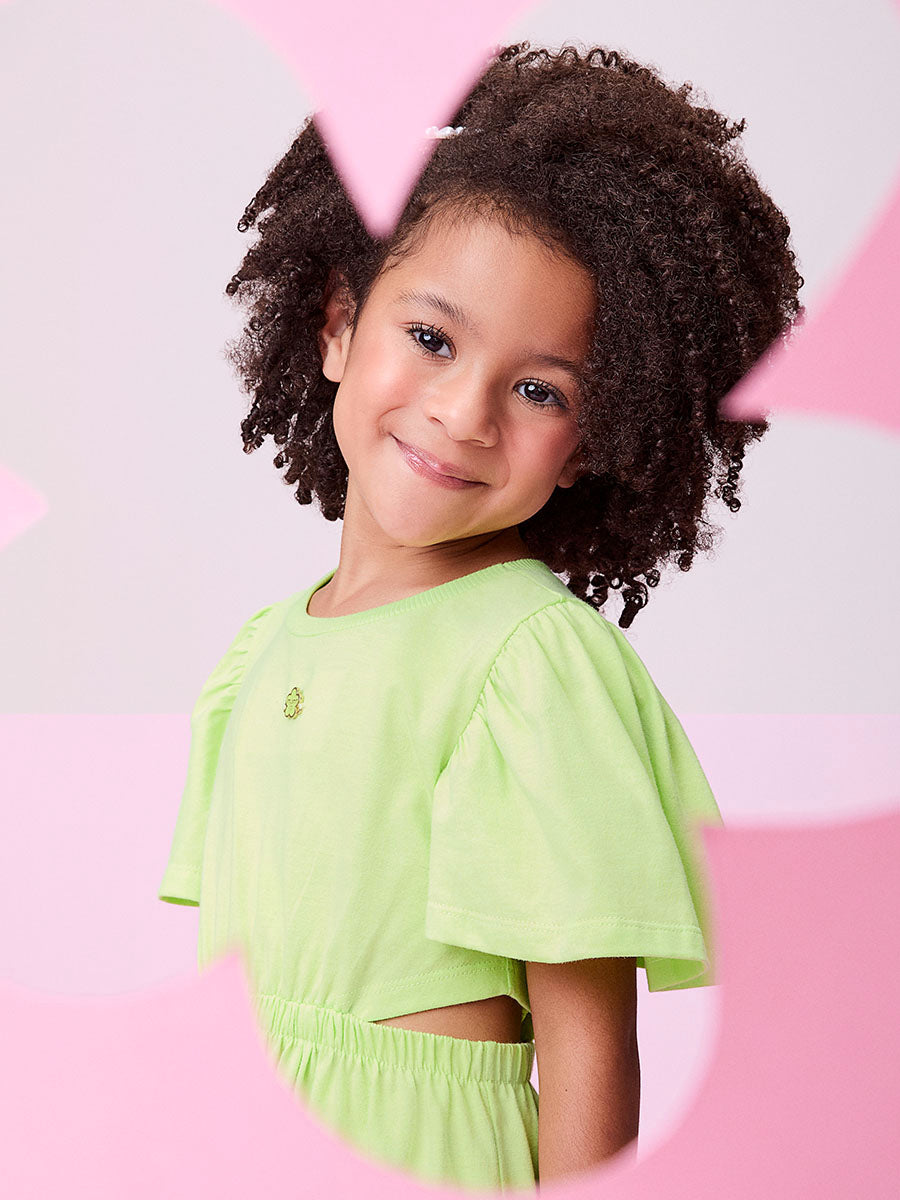 Vestido Infantil Momi Verão Verde
