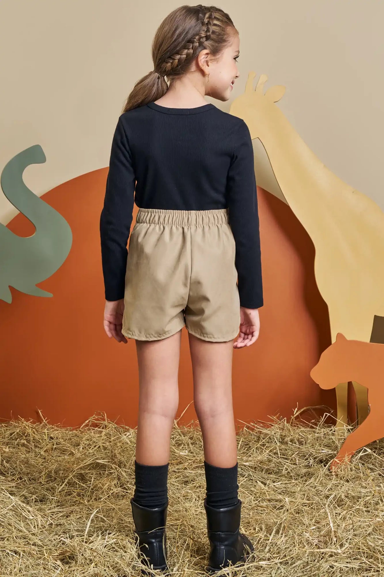 Conjunto Infantil Kukiê Inverno com Shorts e Blusa Manga Longa Safari Explorer