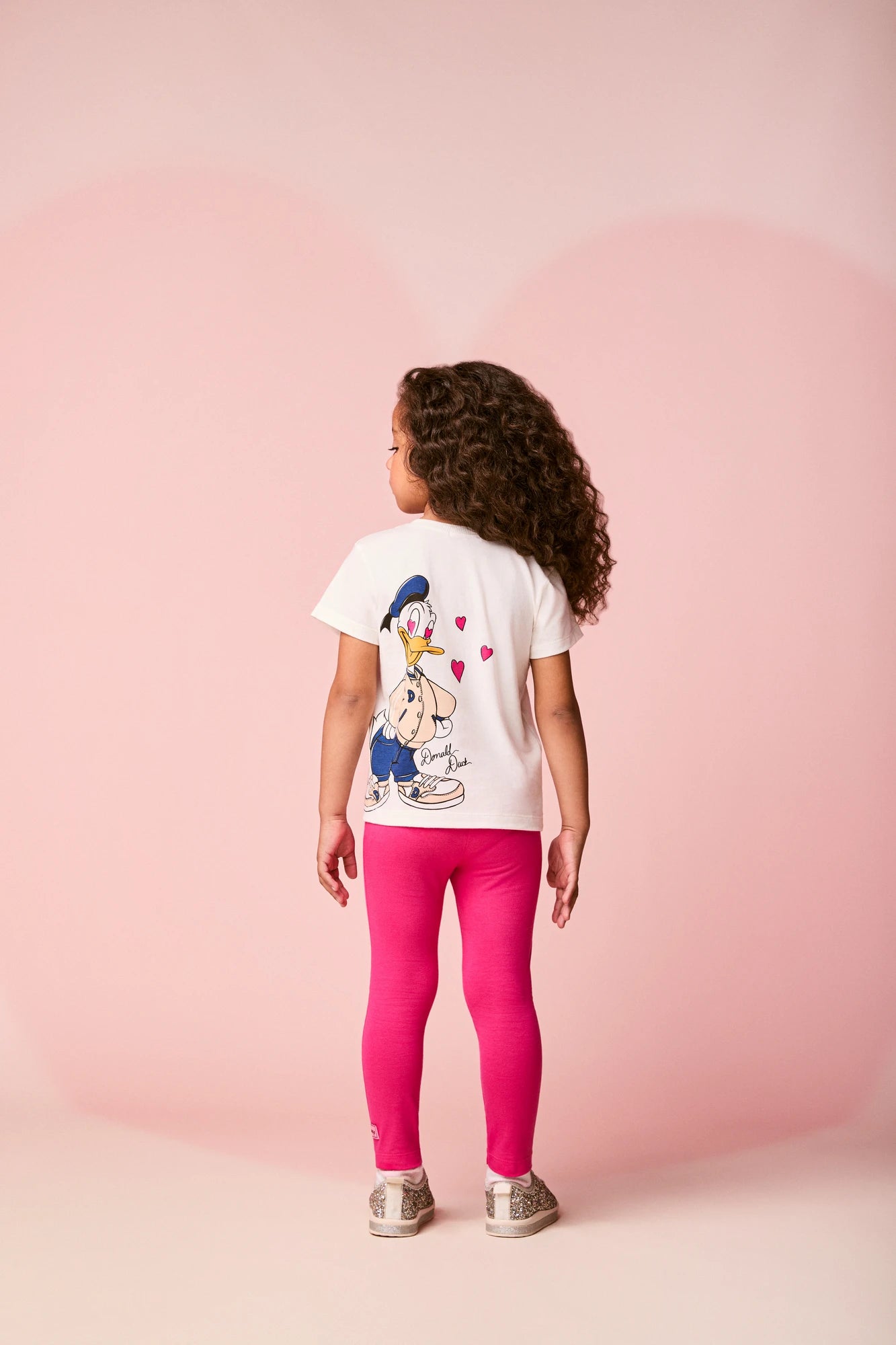 Conjunto Infantil Momi Inverno com Calça Legging Rosa e Blusa Manga Longa Daisy e Donald Love Disney