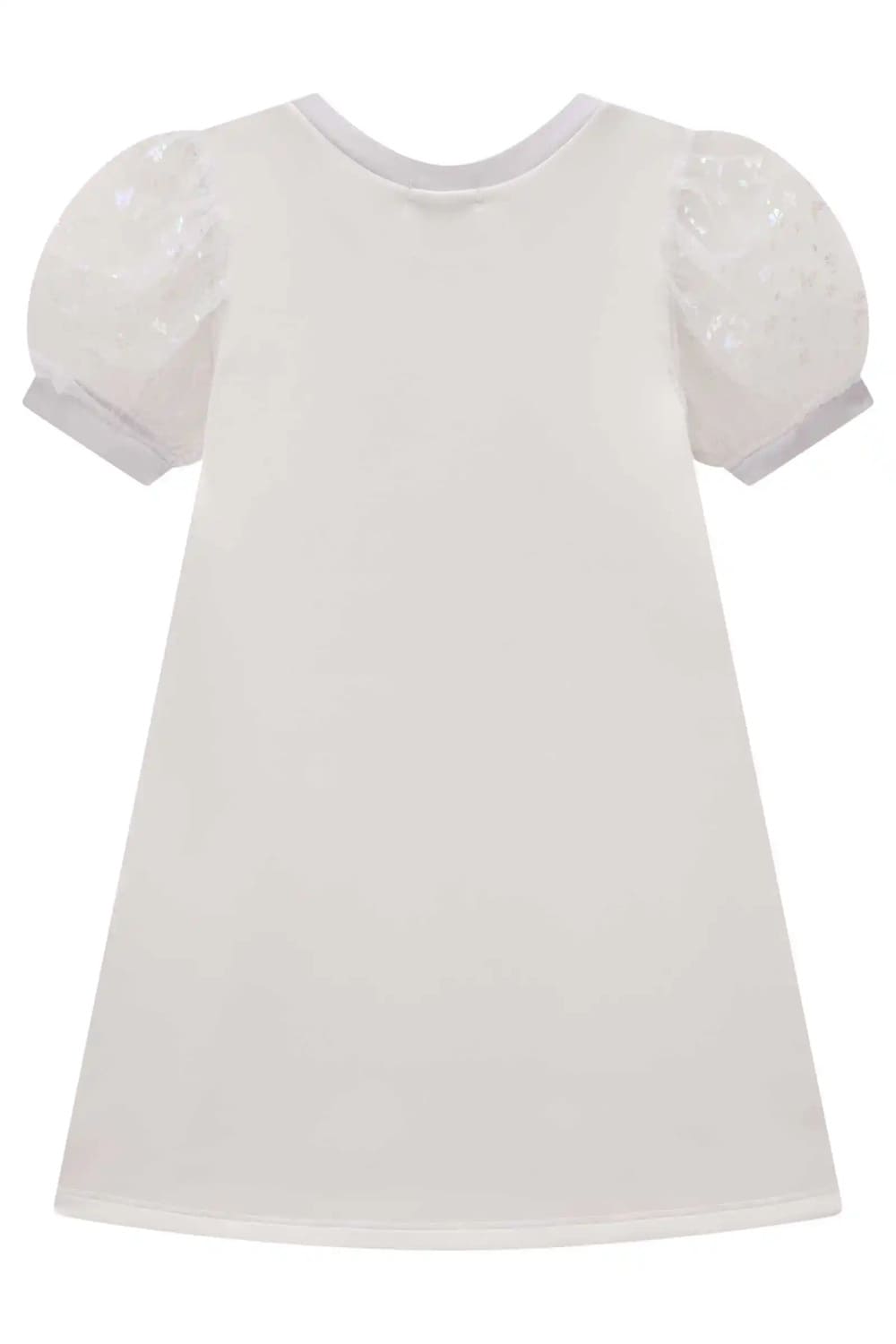 Vestido Infantil Kukie Verão Branco Gatinha