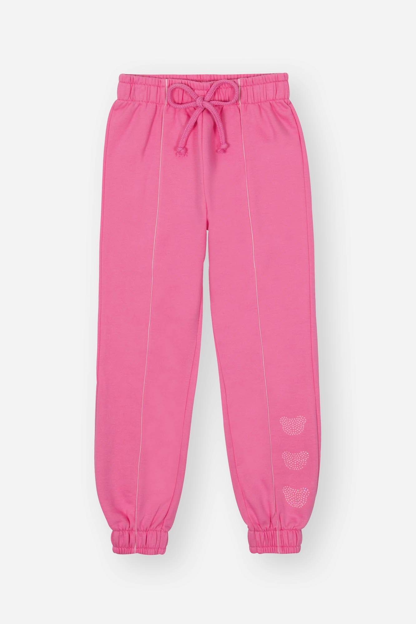 Conjunto Infantil Cinti Inverno com Calça e Jaqueta Rosa Ursinho Coração