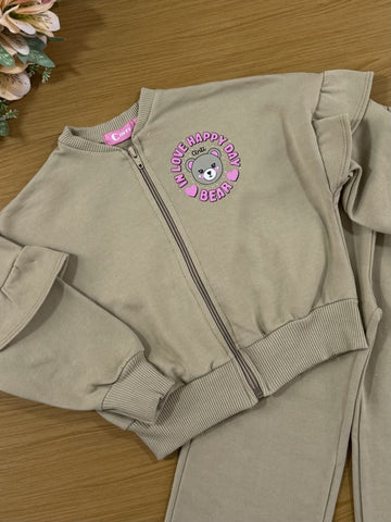 Conjunto Infantil Cinti Inverno Calça e Jaqueta Ursinho