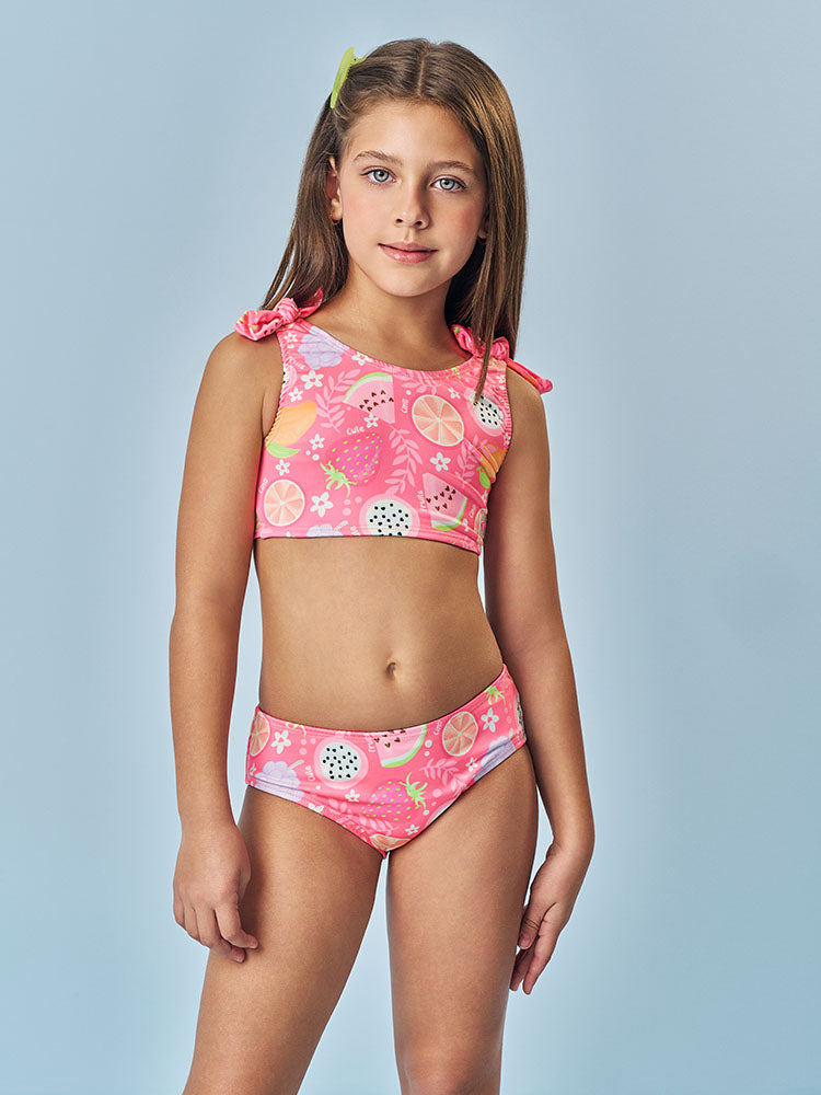 Biquíni Infantil Cinti Verão Rosa Frutinhas