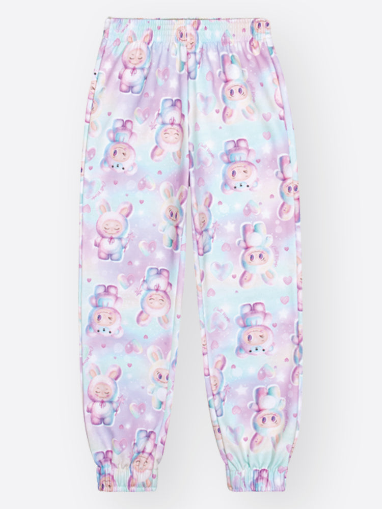 Conjunto Infantil Cinti Inverno com Calça e Jaqueta em Moletom Colorido Labubu