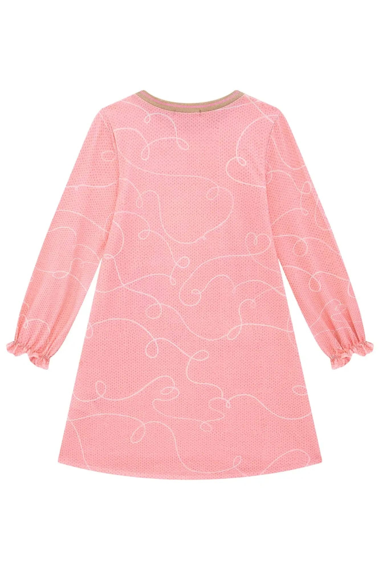Vestido Infantil Kukie Inverno Rosa Rena Costureira
