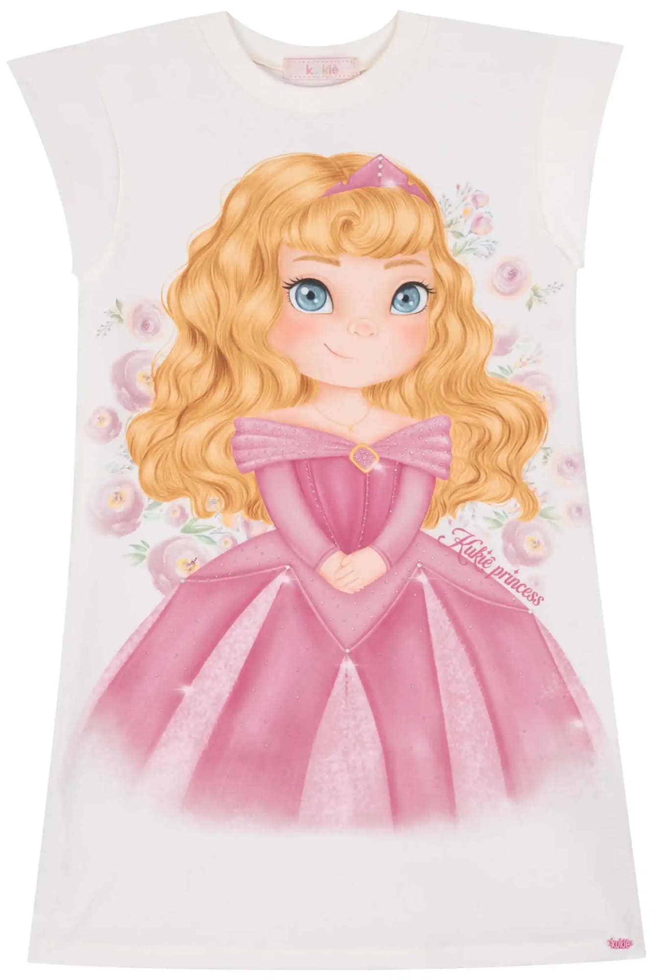 Vestido Infantil Kukiê Verão Branco Princesa Aurora