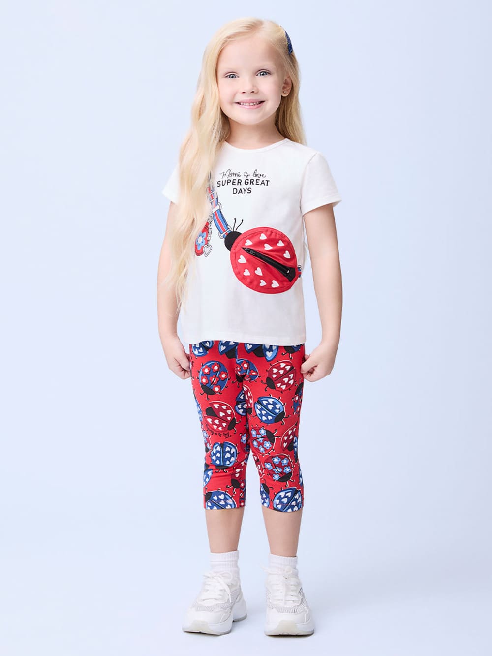 Conjunto Infantil Momi Verão Legging e Blusa Joaninha