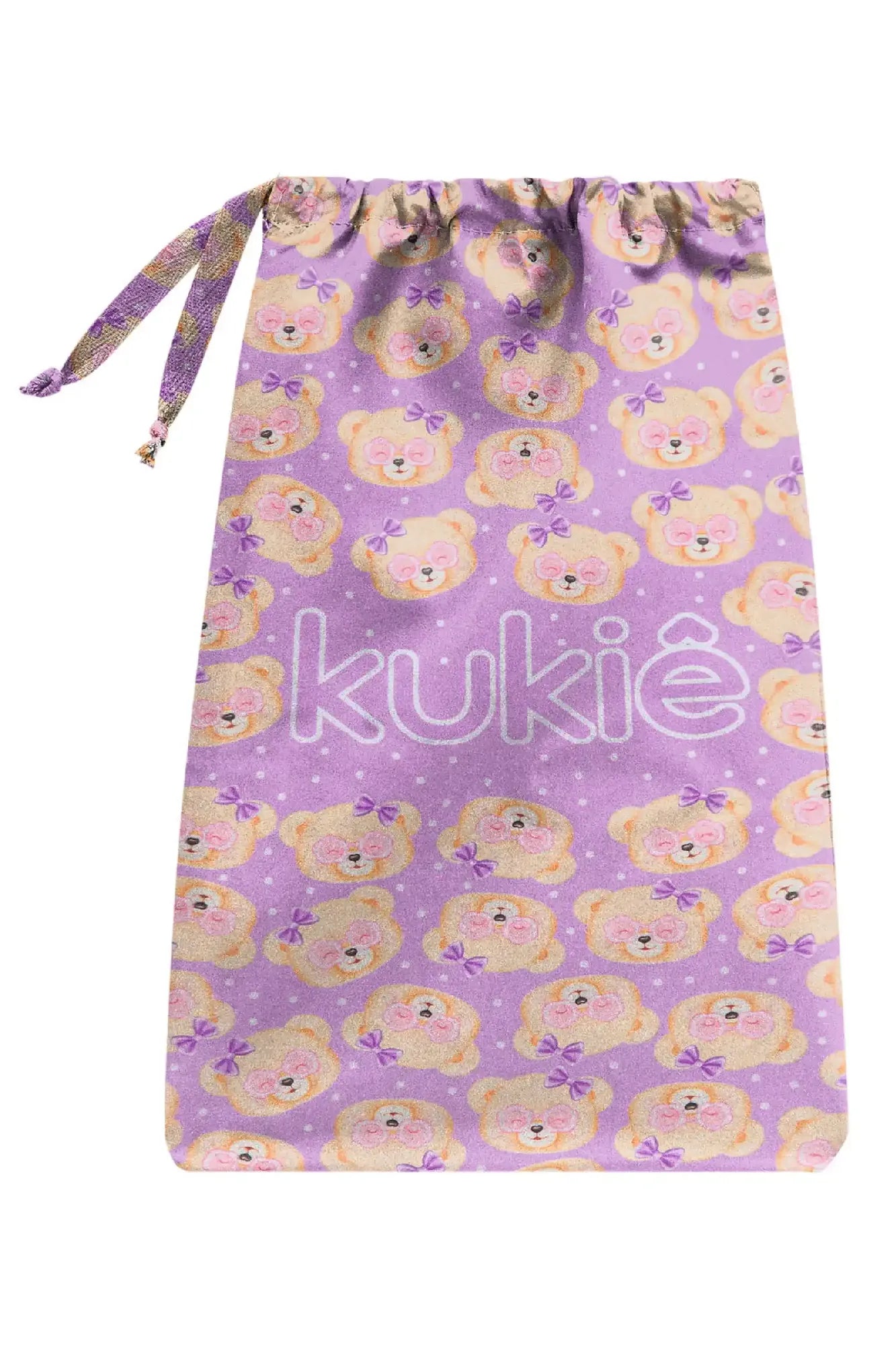 Chinelo Infantil Kukiê Lilás Ursinha com Bolsinha
