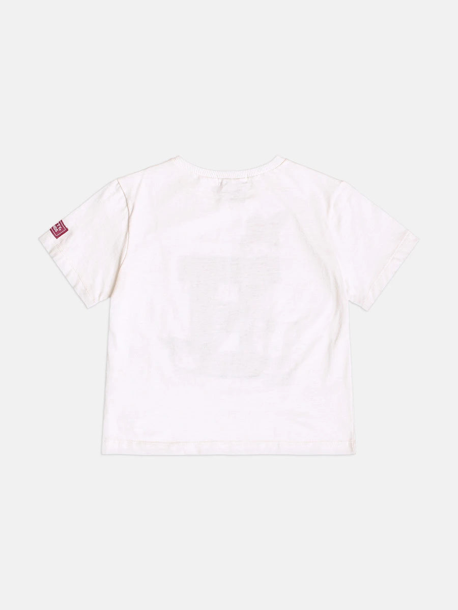 Blusa Infantil Momi Inverno Manga Curta Branca  Hello Kitty Friends Forever