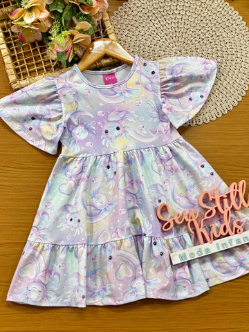Vestido Infantil Cinti Lilás Axolote
