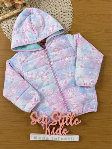 Jaqueta Infantil Cinti Inverno Colorido Estrelinhas