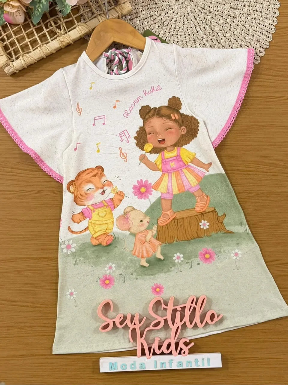 Vestido Infantil Kukiê Verão Off White Menininha Cantora