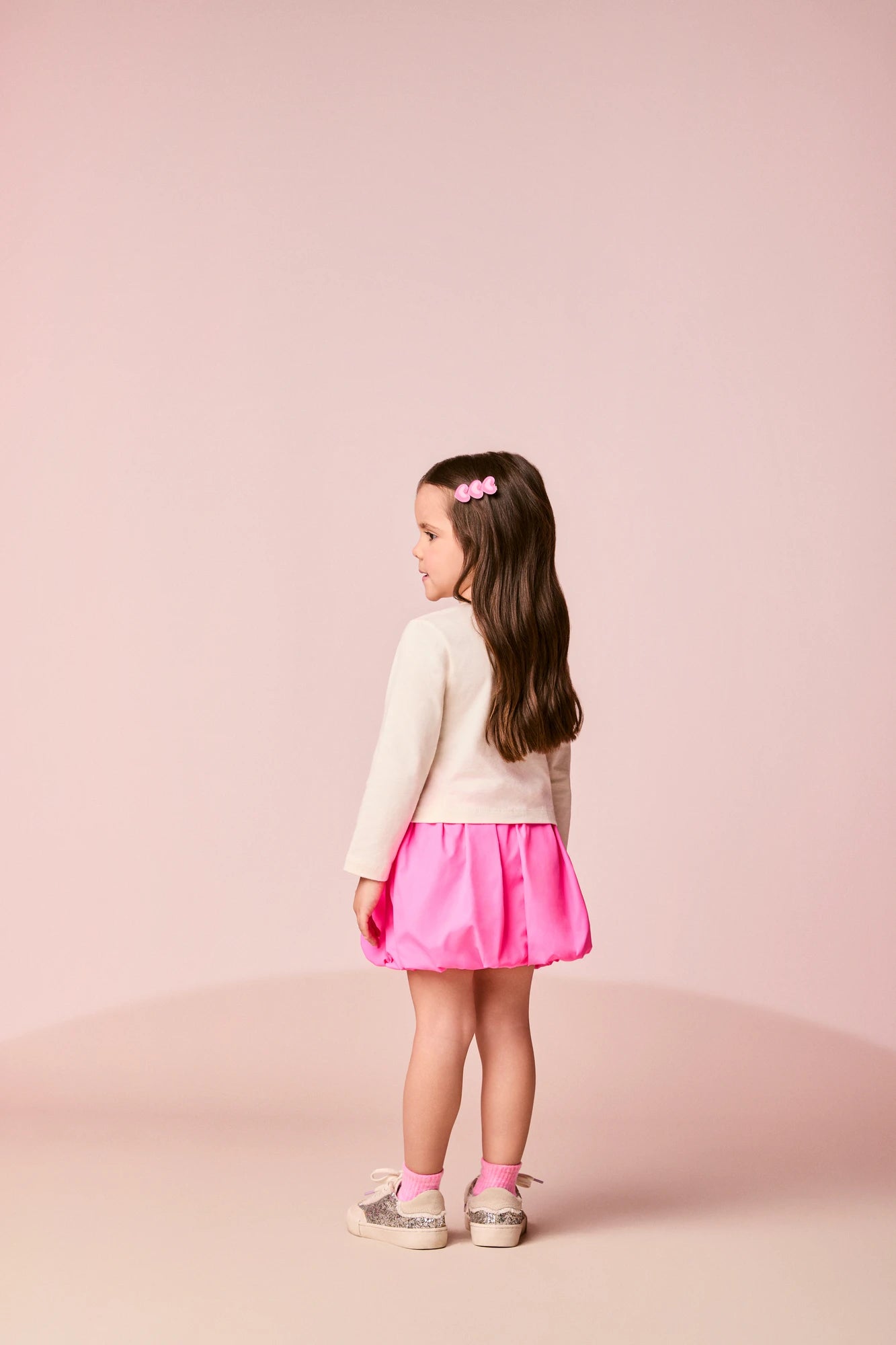 Conjunto Infantil Momi Inverno com Saia Rosa e Blusa Manga Longa Hello Kitty Fantastic