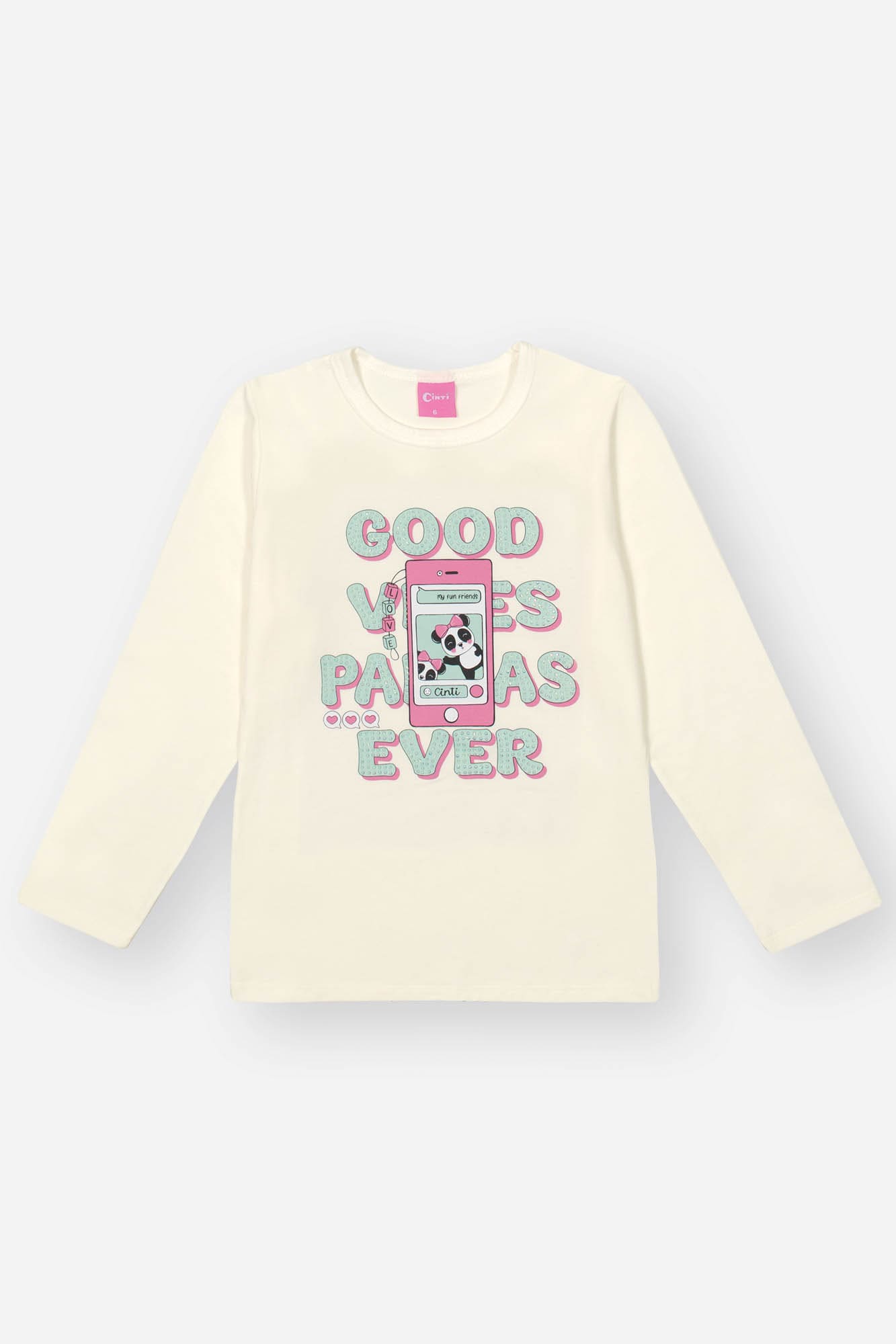 Conjunto Infantil Cinti Inverno Calça Legging e Blusa Manga Longa Pandinha