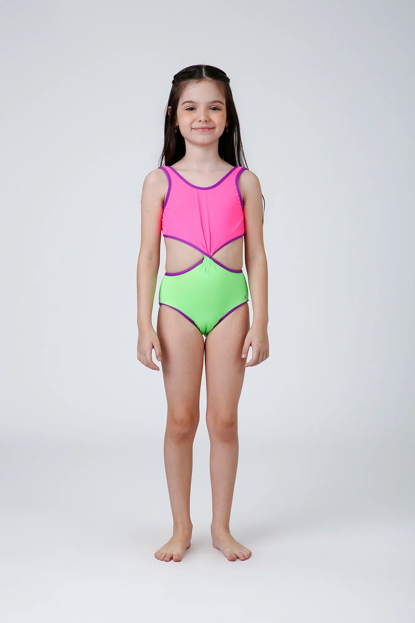 Maiô Infantil Siri Kids Dupla Face Colorido Carol Verde 43262