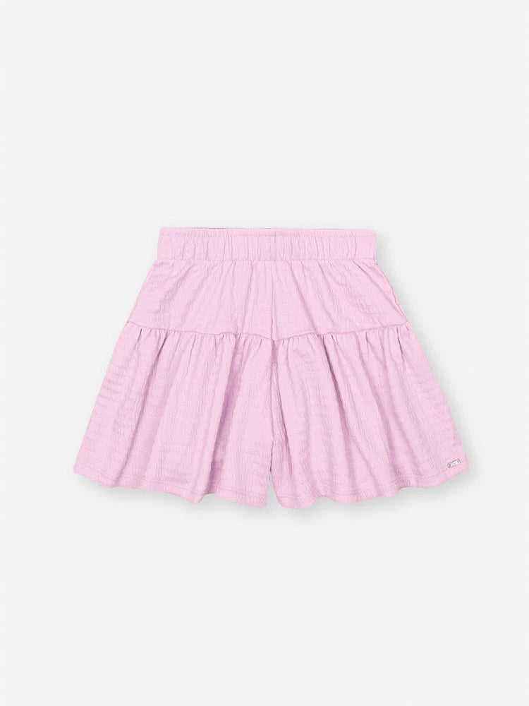 Conjunto Infantil Cinti Verão, Shorts e Blusa Lilás com Acessório