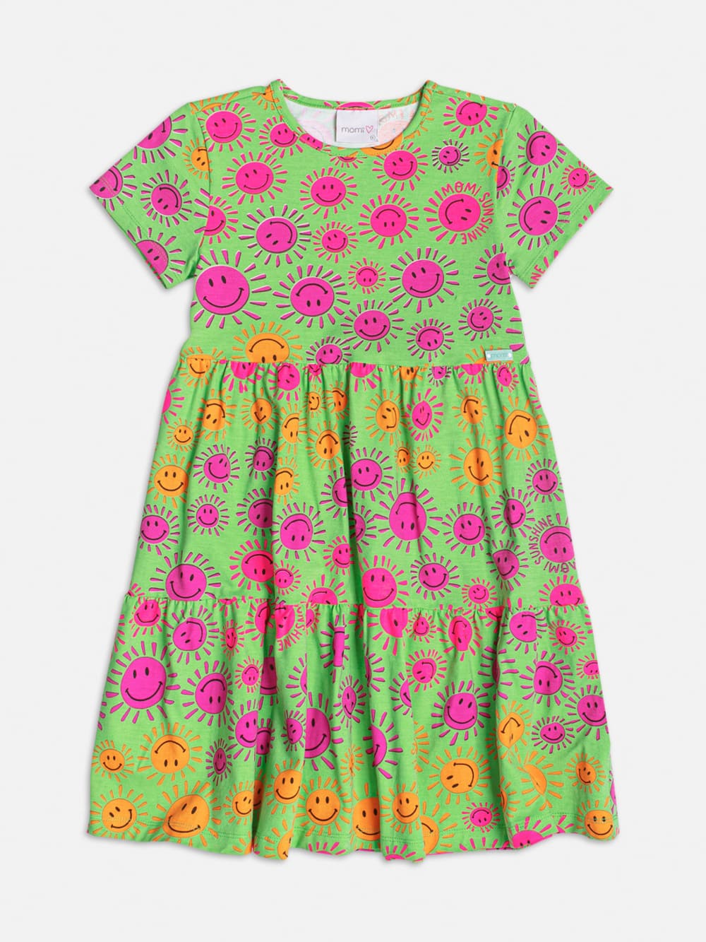 Vestido Infantil Momi Verão Verde Solzinho