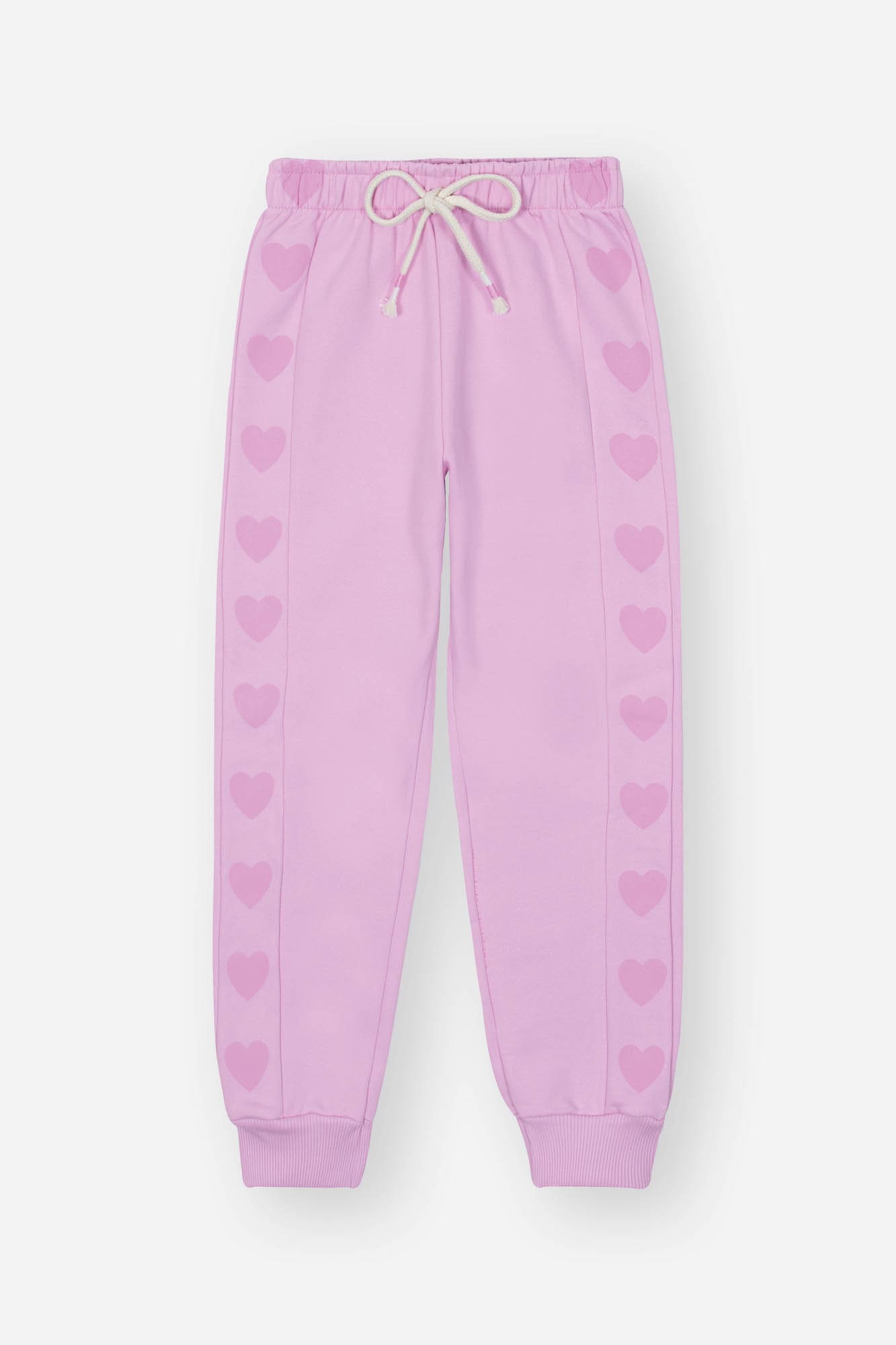 Conjunto Infantil Cinti Inverno Calça Lilás e Jaqueta Fleece Coração