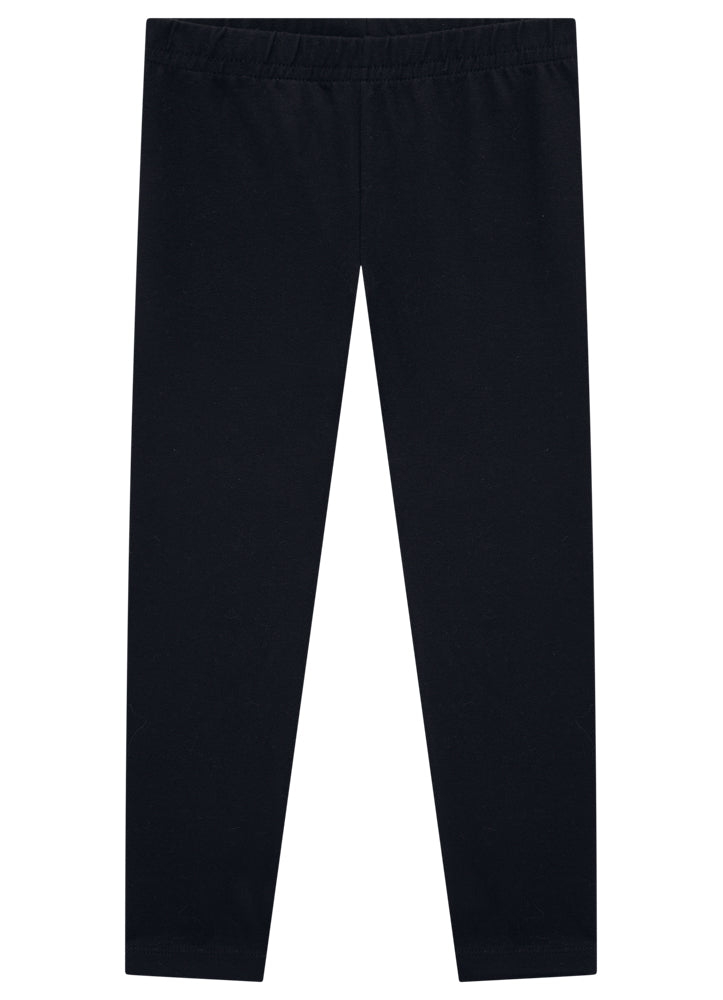 Calça Legging Infantil Brandili Inverno Flanelada Preta