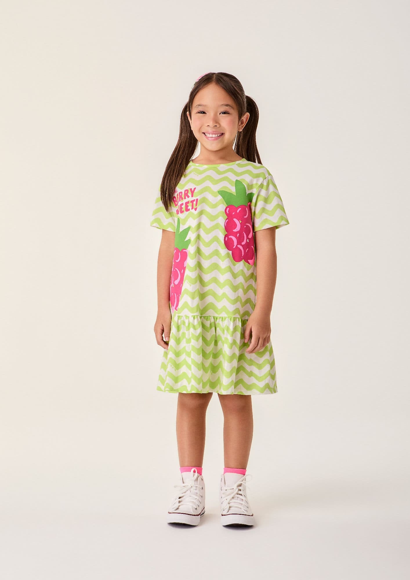 Vestido Infantil Bimbi Verde Frutinha