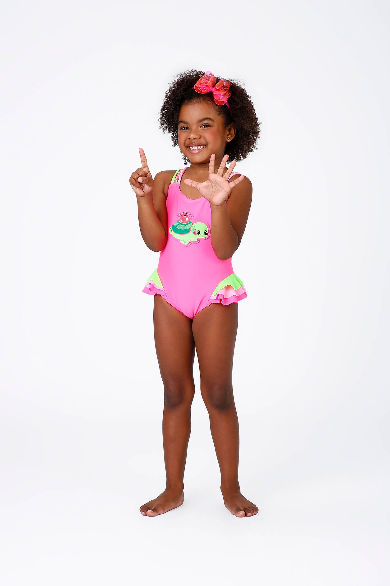 Maiô Infantil Siri Kids Rosa Tamy Turtle 43291