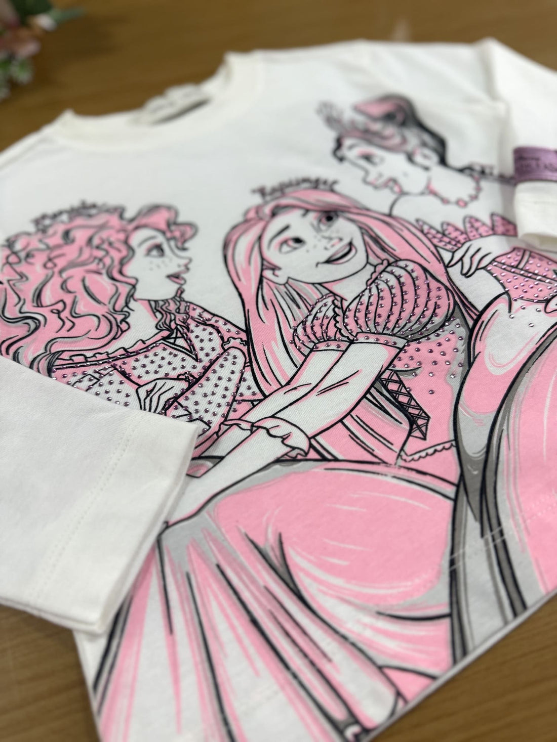 Blusa Infantil Animê Inverno Manga Longa Princesas Disney
