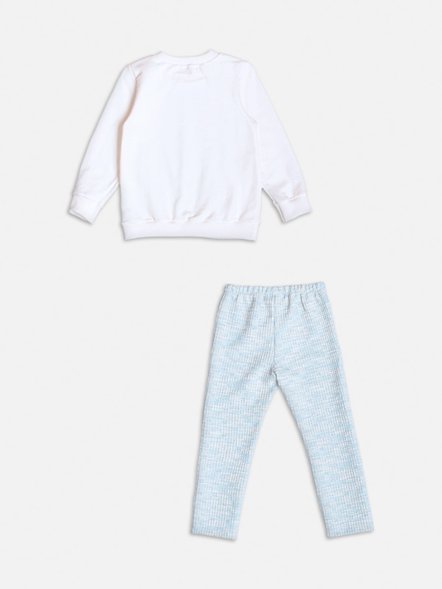 Conjunto Infantil Momi Inverno com Calça e Casaco Branco Ursinho com Strass