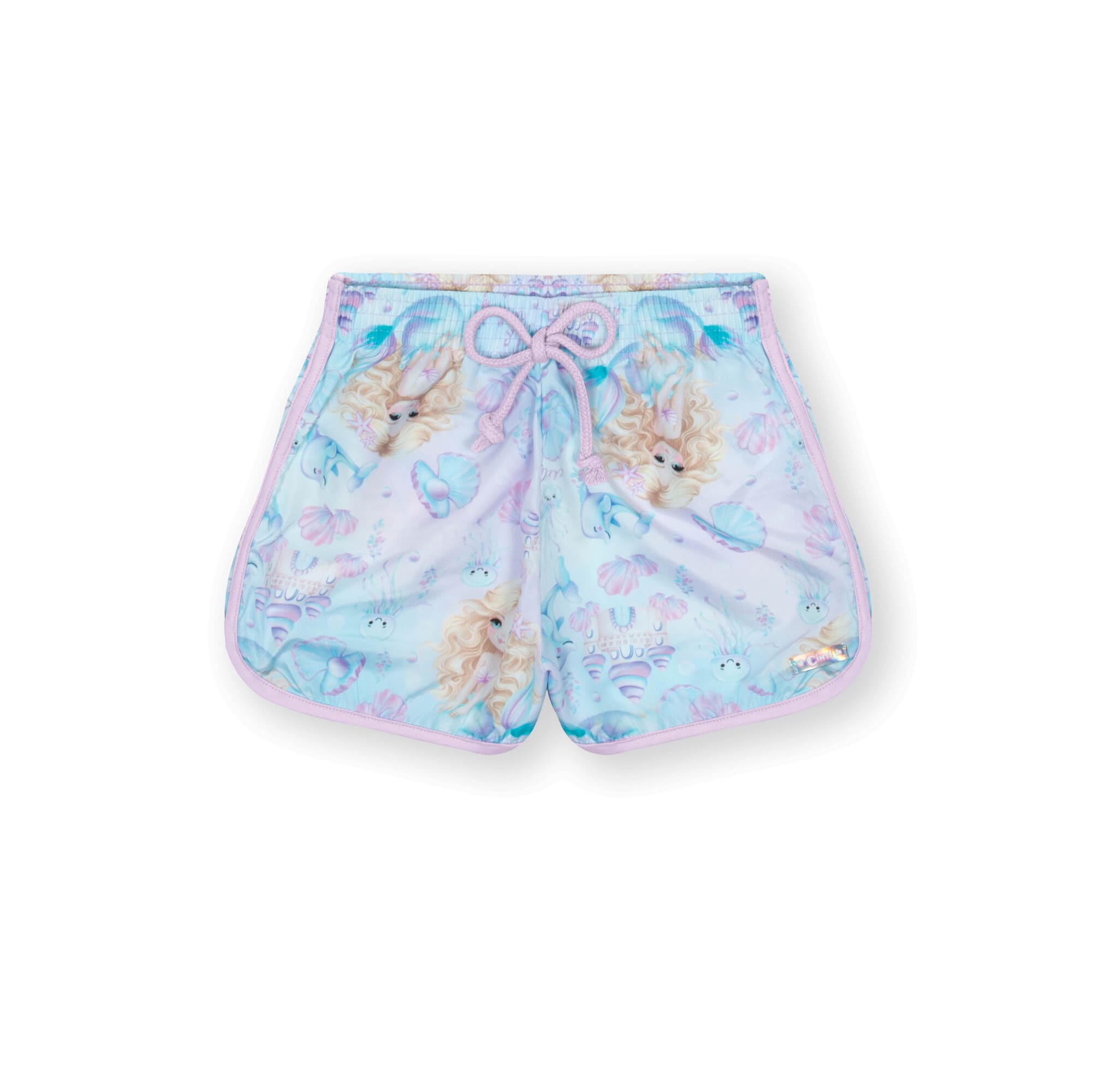 Shorts Infantil Cinti Verão Lilás Sereia