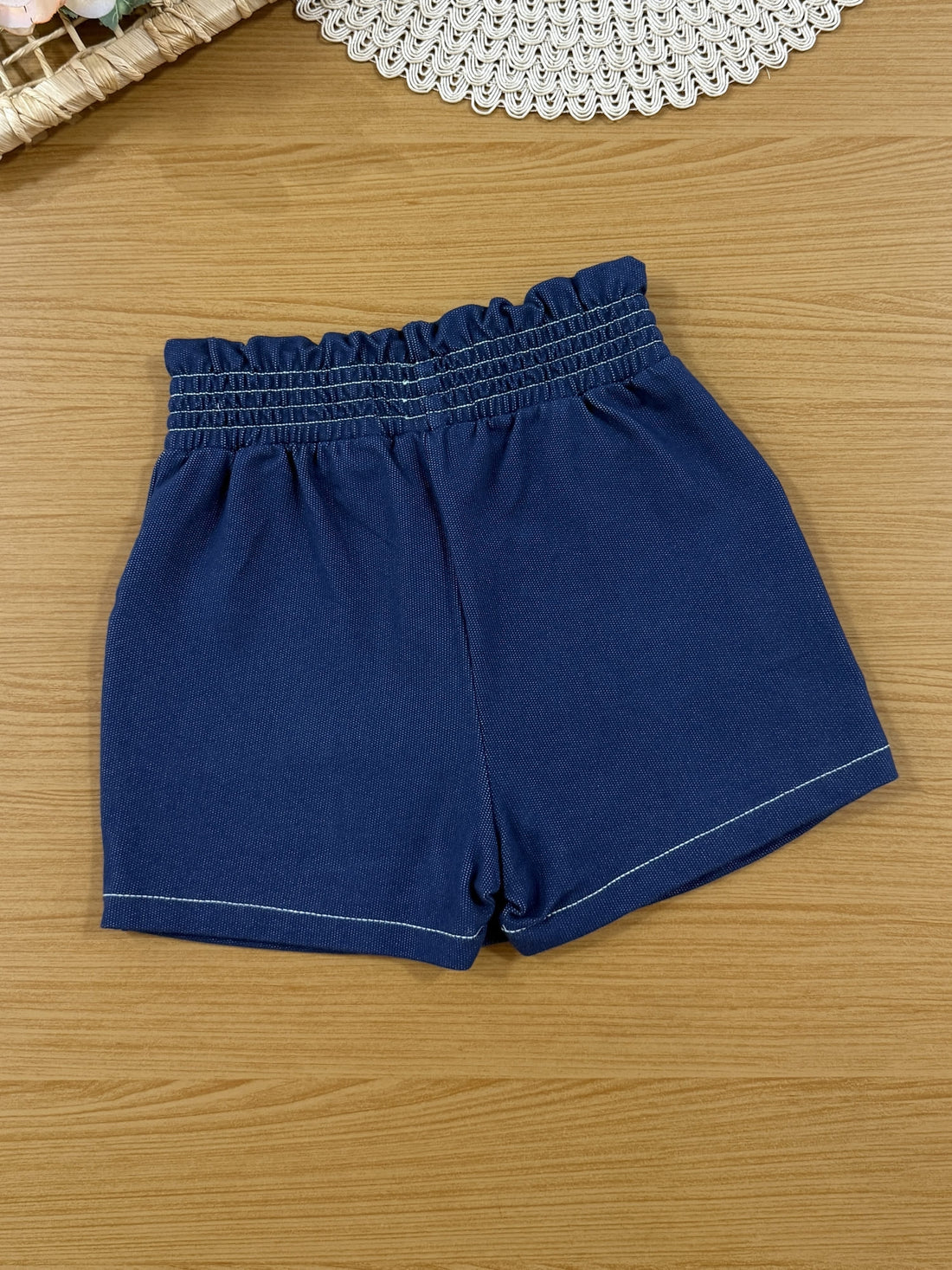 Shorts Saia Infantil Cinti Verão Azul Escuro