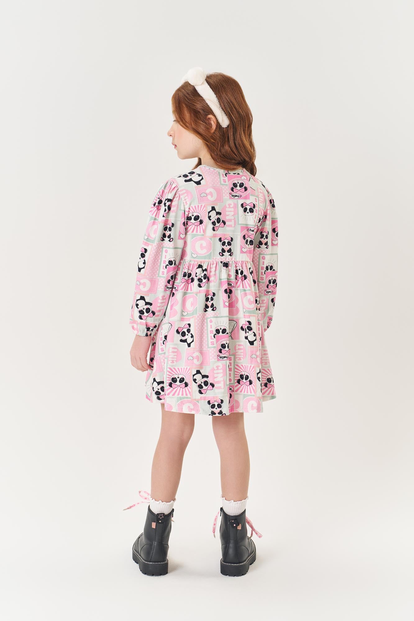 Vestido Infantil Cinti Inverno Cotton Panda