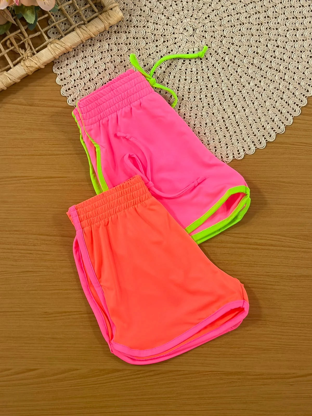 Shorts Infantil Menina Cinti Rosa Neon